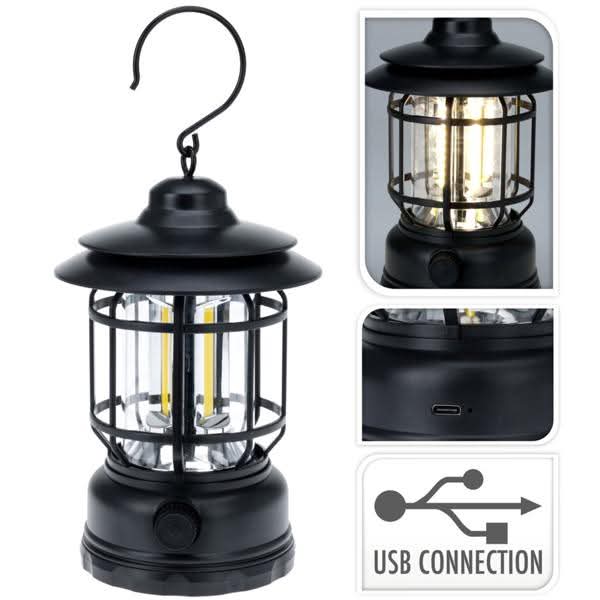 💡 LED Camping Lamp Vintage Portable Lantern