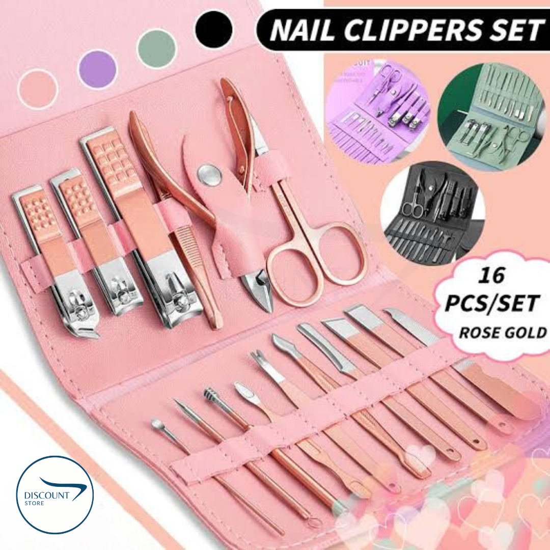 16 pcs Stainless Steel Nail Cutter Tool Box