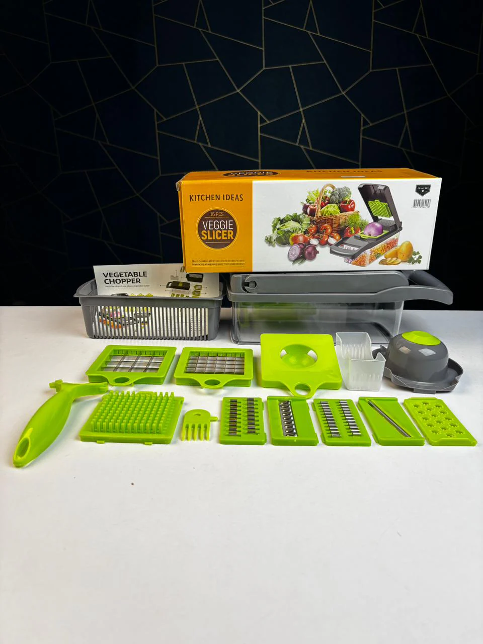 🥦 ১৬ ইন ১ ভেজিটেবল স্লাইসার - 16 in 1 Veggie Slicer