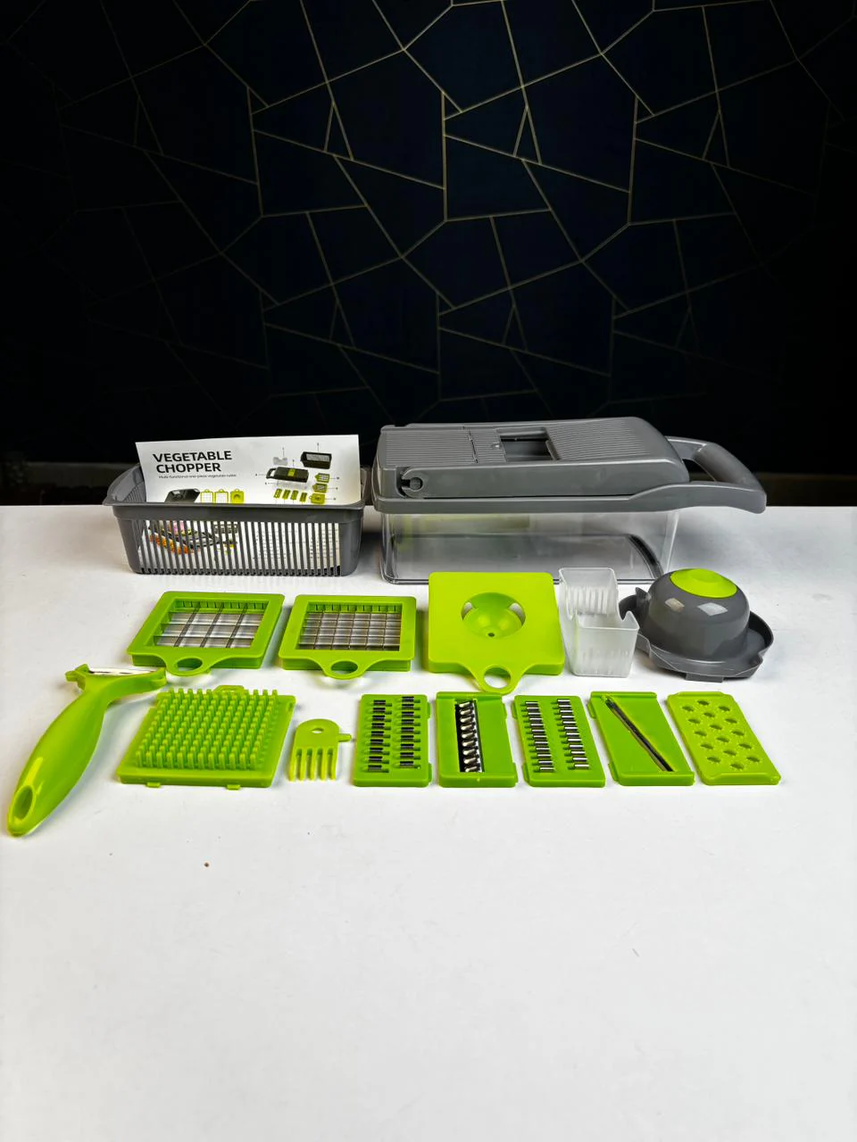 🥦 ১৬ ইন ১ ভেজিটেবল স্লাইসার - 16 in 1 Veggie Slicer