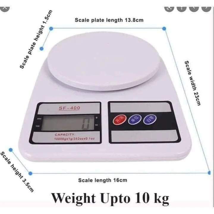 SF400 Electronic Digital Kitchen Scale (Capacity: 10 kg)