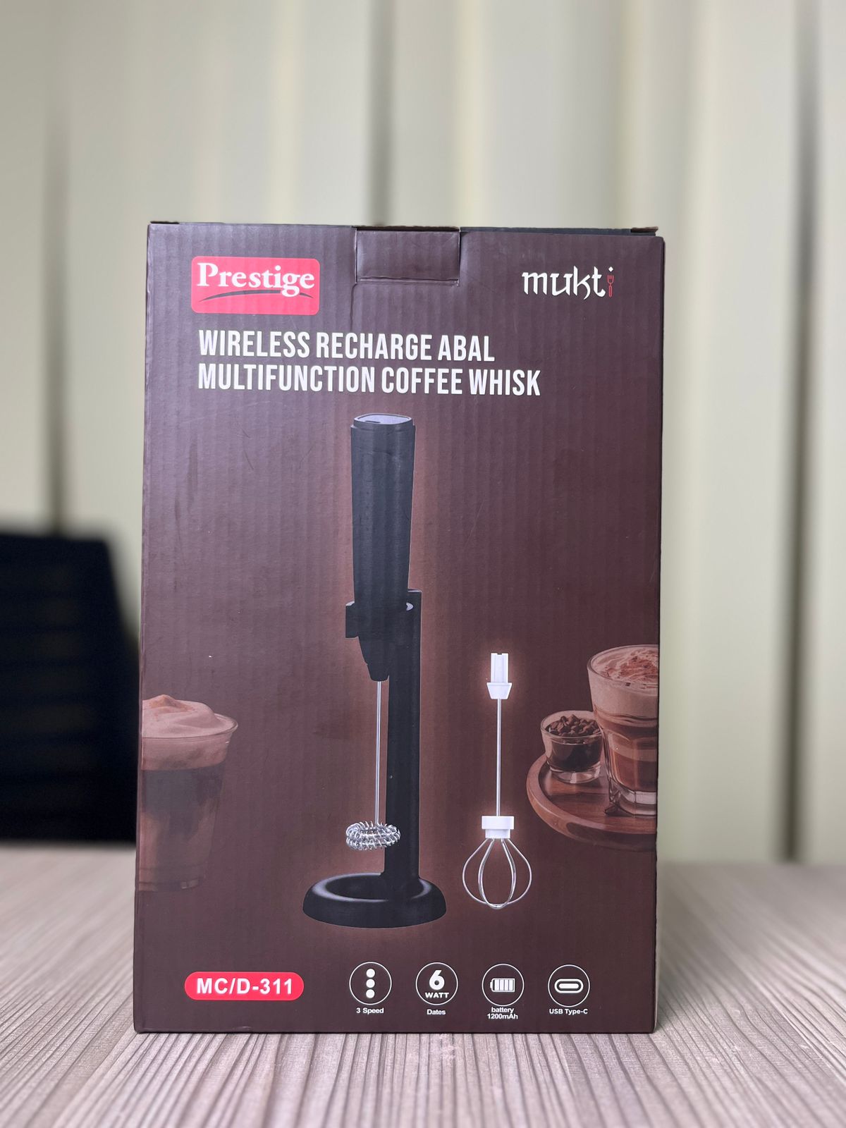 ☕ Prestige 2-in-1 Coffee Mixer with Stand  —  ২-ইন-১ রিচার্জেবল কফি মিক্সার ও স্ট্যান্ড