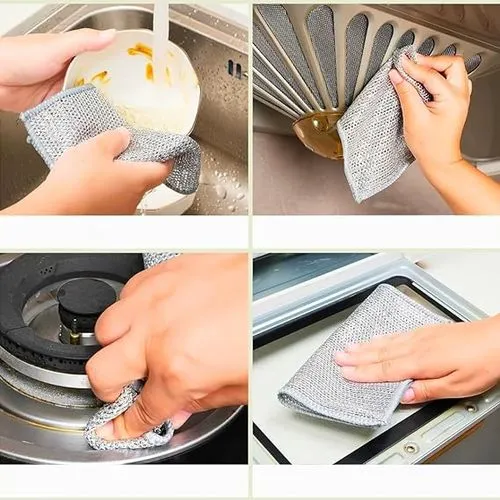 🧽✨ Double Layer Non-Scratch Wire Dishcloth Steel Scrubber! 🍽️✨