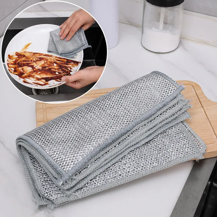 🧽✨ Double Layer Non-Scratch Wire Dishcloth Steel Scrubber! 🍽️✨