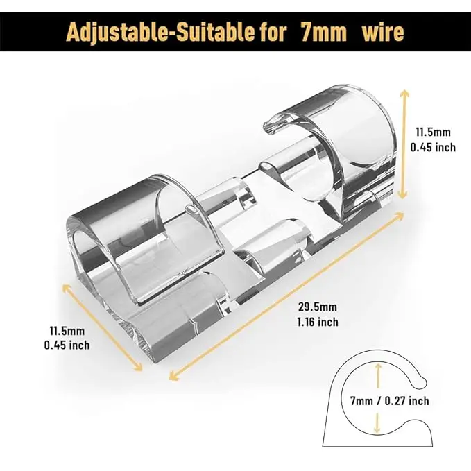 Smart Transparent Cable Clip