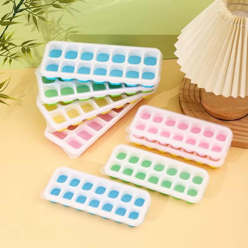 14 Grids Ice Cube Tray With Lid