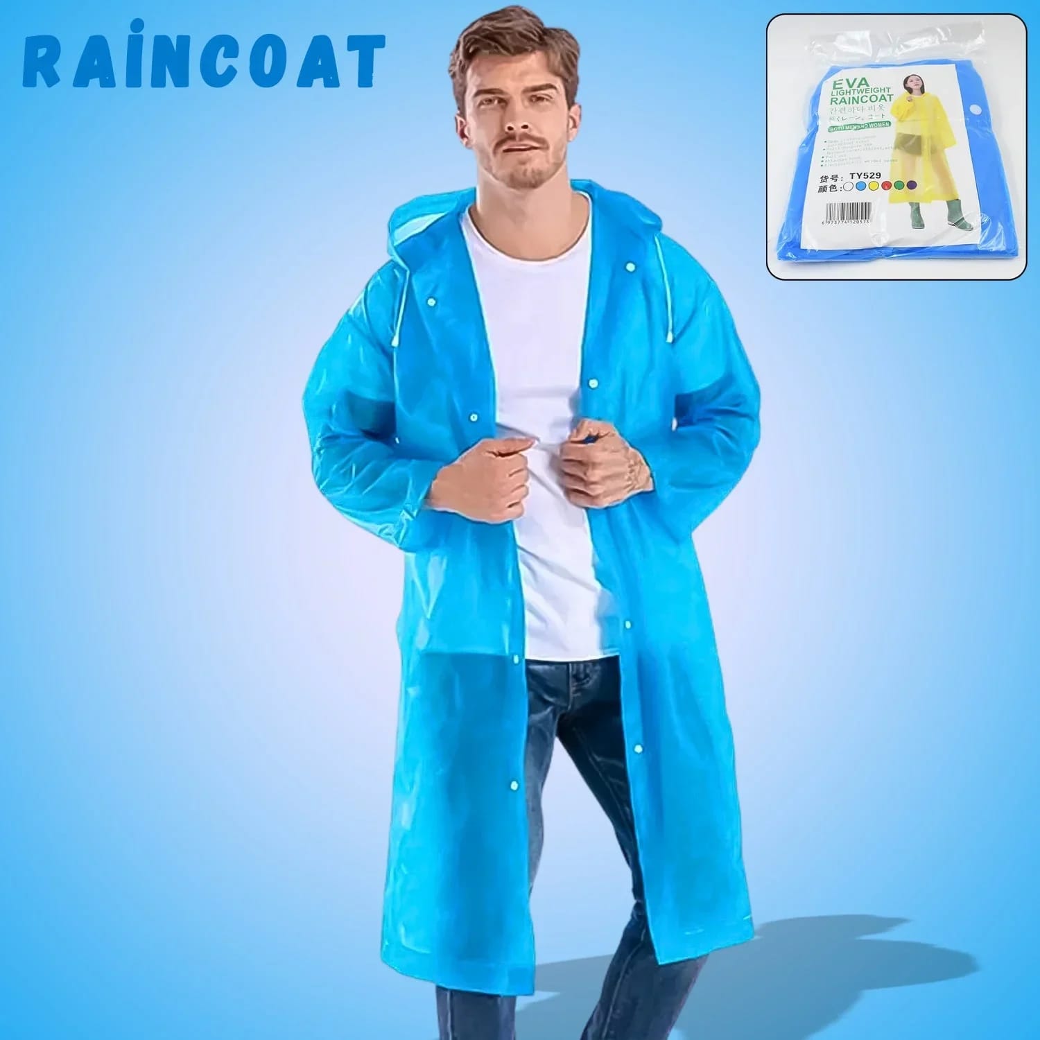 🌧️ Premium Waterproof Hooded Raincoat
