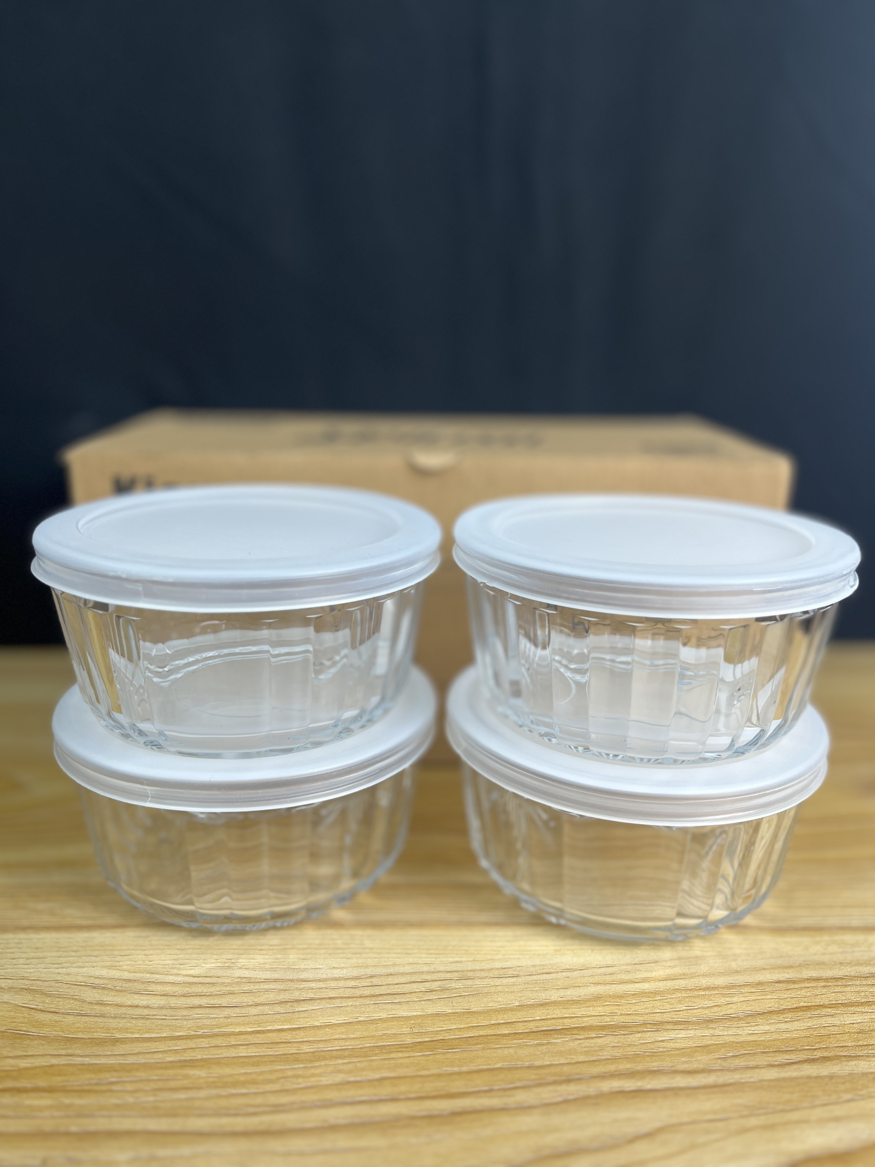Kiam Crystal Clear Glass Bowl Set (4 Pcs) – ৪ পিস প্রিমিয়াম গ্লাস বোল সেট 🥣