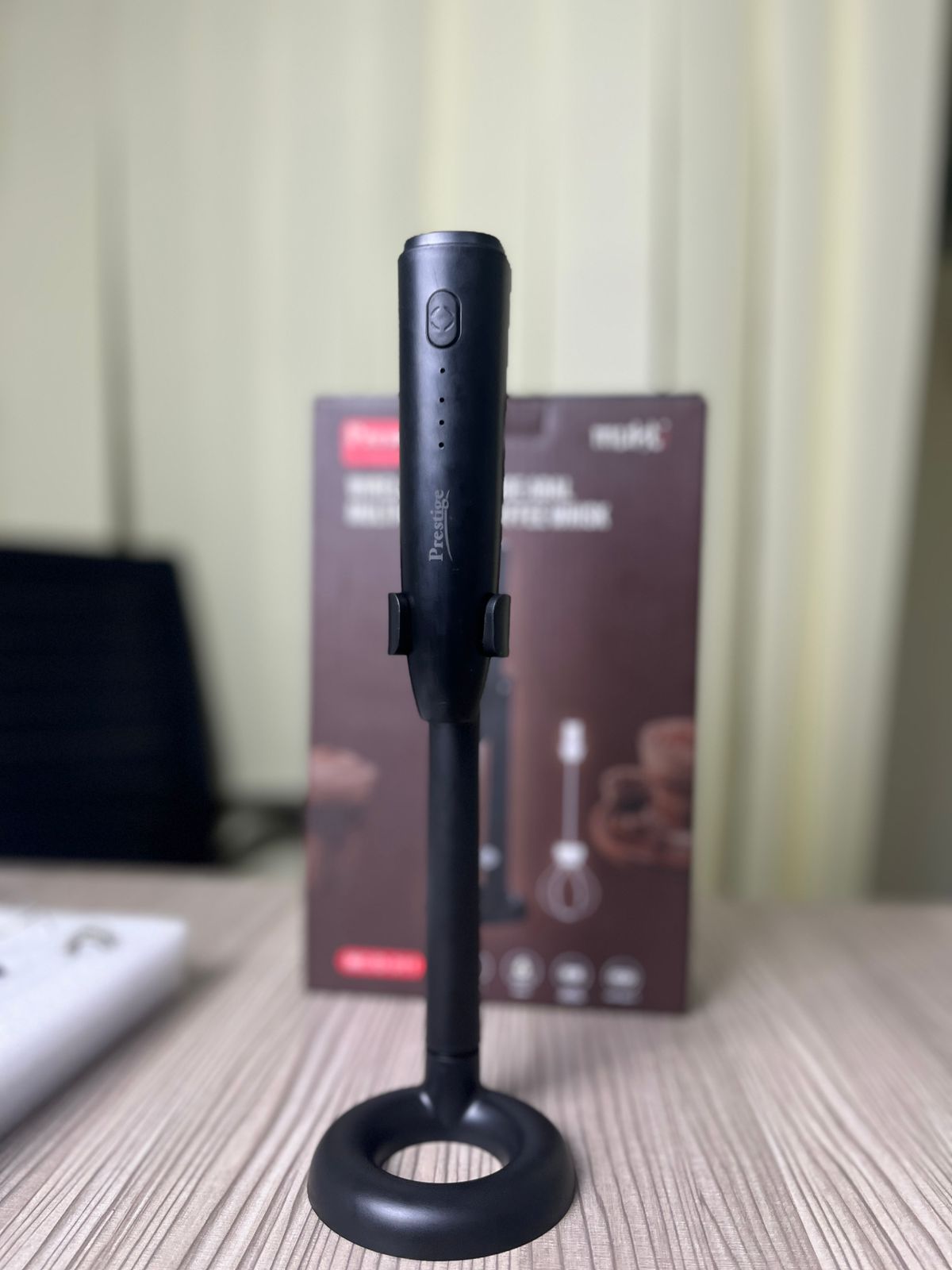 ☕ Prestige 2-in-1 Coffee Mixer with Stand  —  ২-ইন-১ রিচার্জেবল কফি মিক্সার