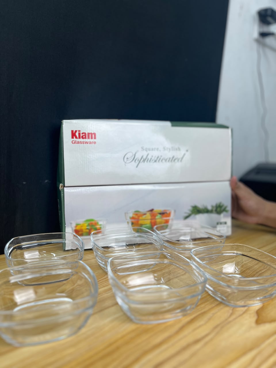 Kiam Crystal Clear Dessert Bowl Set (6 Pcs) – কিয়াম ক্রিস্টাল ক্লিয়ার ডেজার্ট বাটি সেট (৬ পিস)🍨