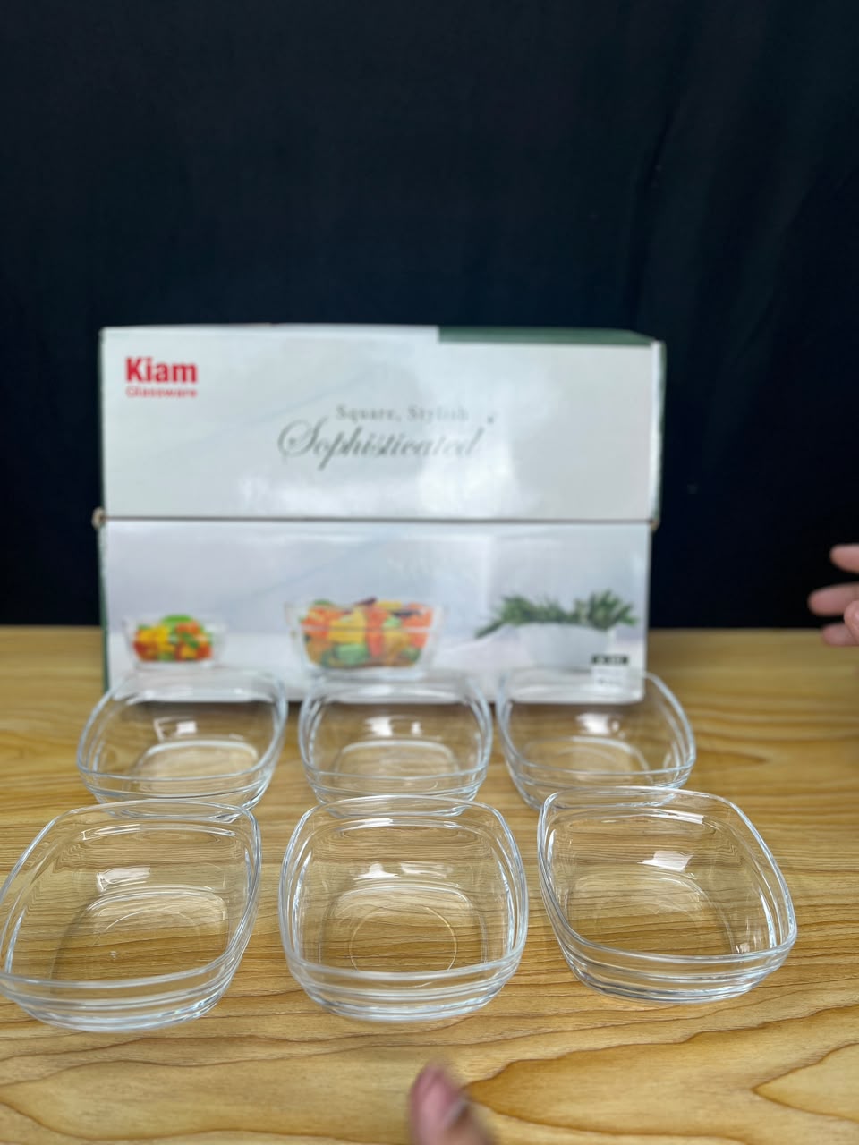 Kiam Crystal Clear Dessert Bowl Set (6 Pcs) – কিয়াম ক্রিস্টাল ক্লিয়ার ডেজার্ট বাটি সেট (৬ পিস)🍨