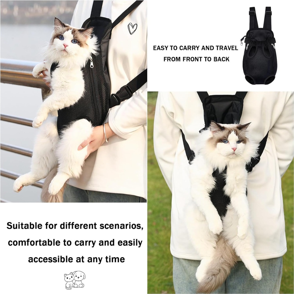Premium Cat Front Carrier Harness 🐱