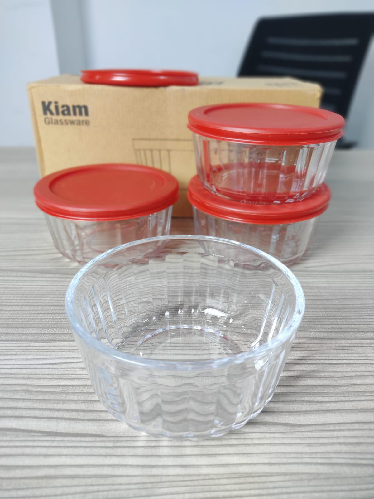 Kiam Crystal Clear Glass Bowl Set (4 Pcs) – ৪ পিস প্রিমিয়াম গ্লাস বোল সেট 🥣