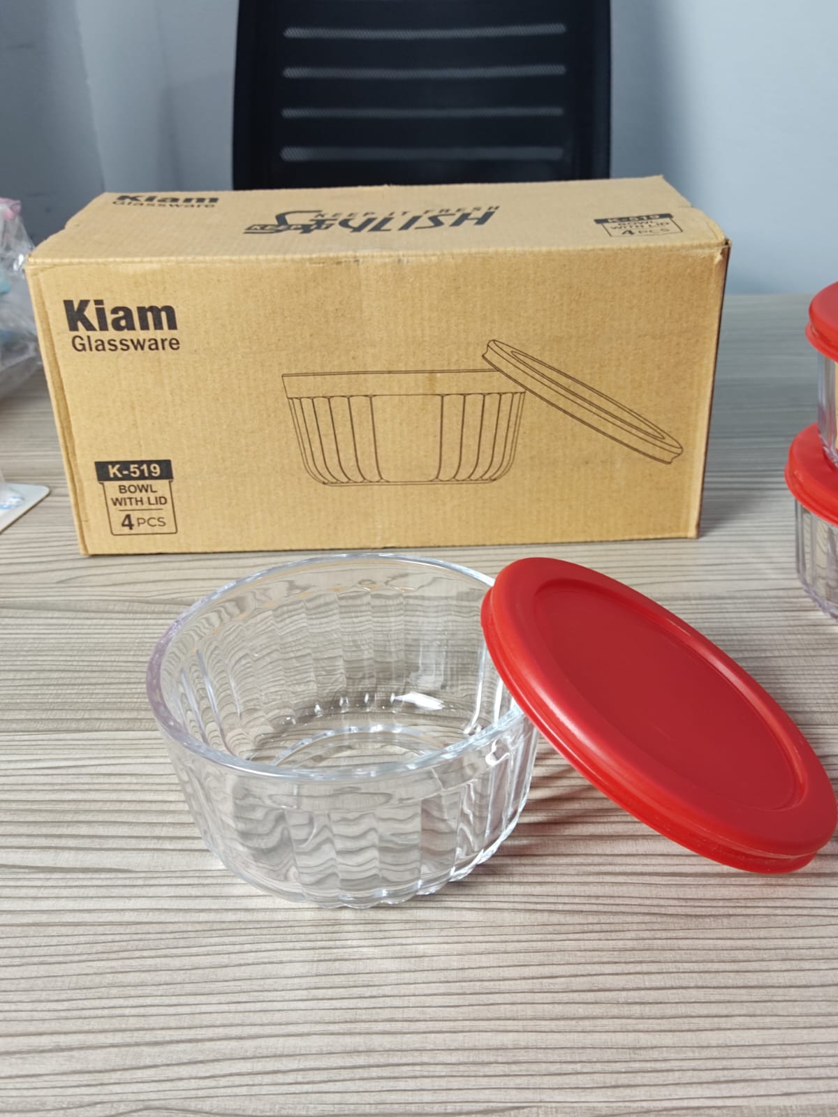 Kiam Crystal Clear Glass Bowl Set (4 Pcs) – ৪ পিস প্রিমিয়াম গ্লাস বোল সেট 🥣