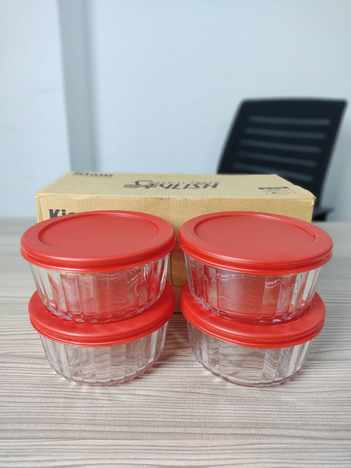 Kiam Crystal Clear Glass Bowl Set (4 Pcs) – ৪ পিস প্রিমিয়াম গ্লাস বোল সেট 🥣