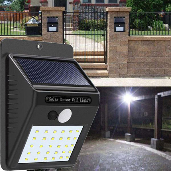 Waterproof Solar 30 Led Sensor LED Wall Light