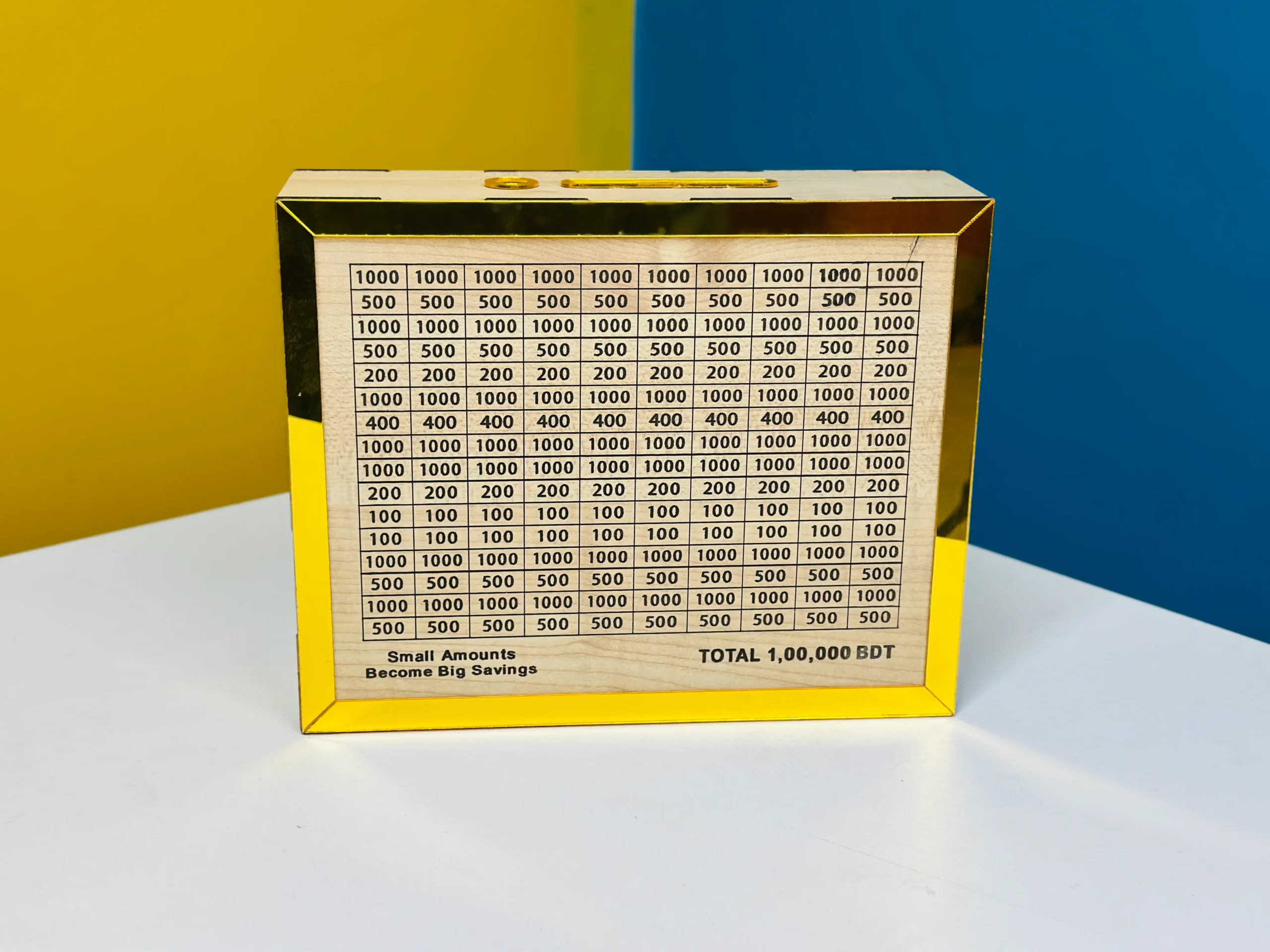 💰 Wooden Savings Box – 1 Lakh BDT সেভিংস বক্স