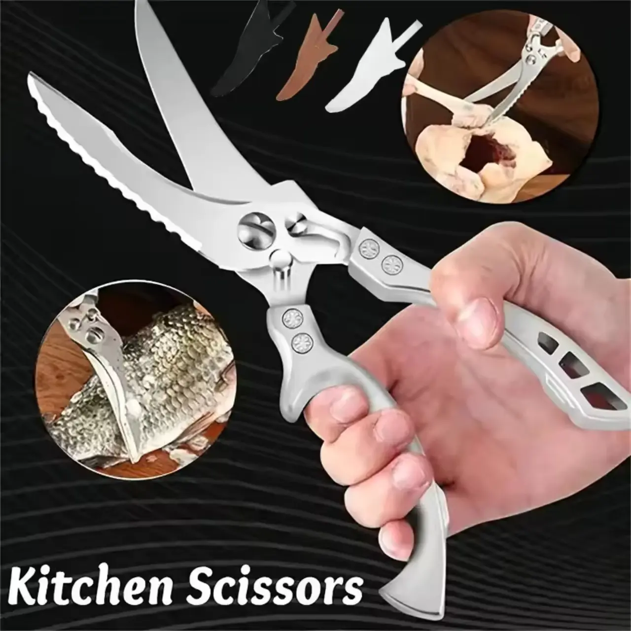 Powerful Chicken Bone Scissors Stainless Steel Cutter! 🍗🔪