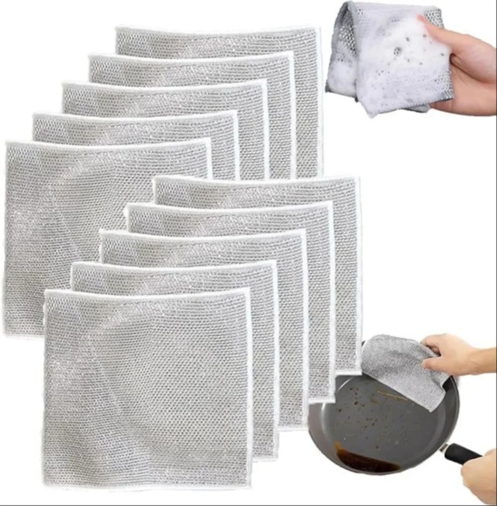 🧽✨ Double Layer Non-Scratch Wire Dishcloth Steel Scrubber! 🍽️✨