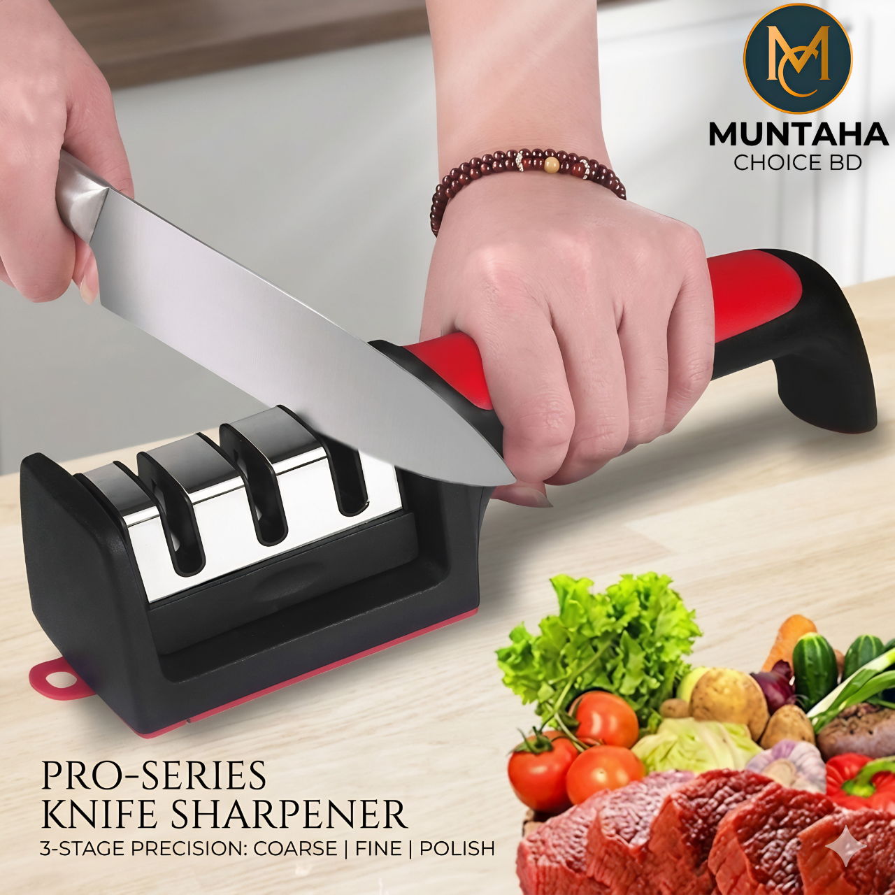 Pro-Series 3-Stage Knife Sharpener