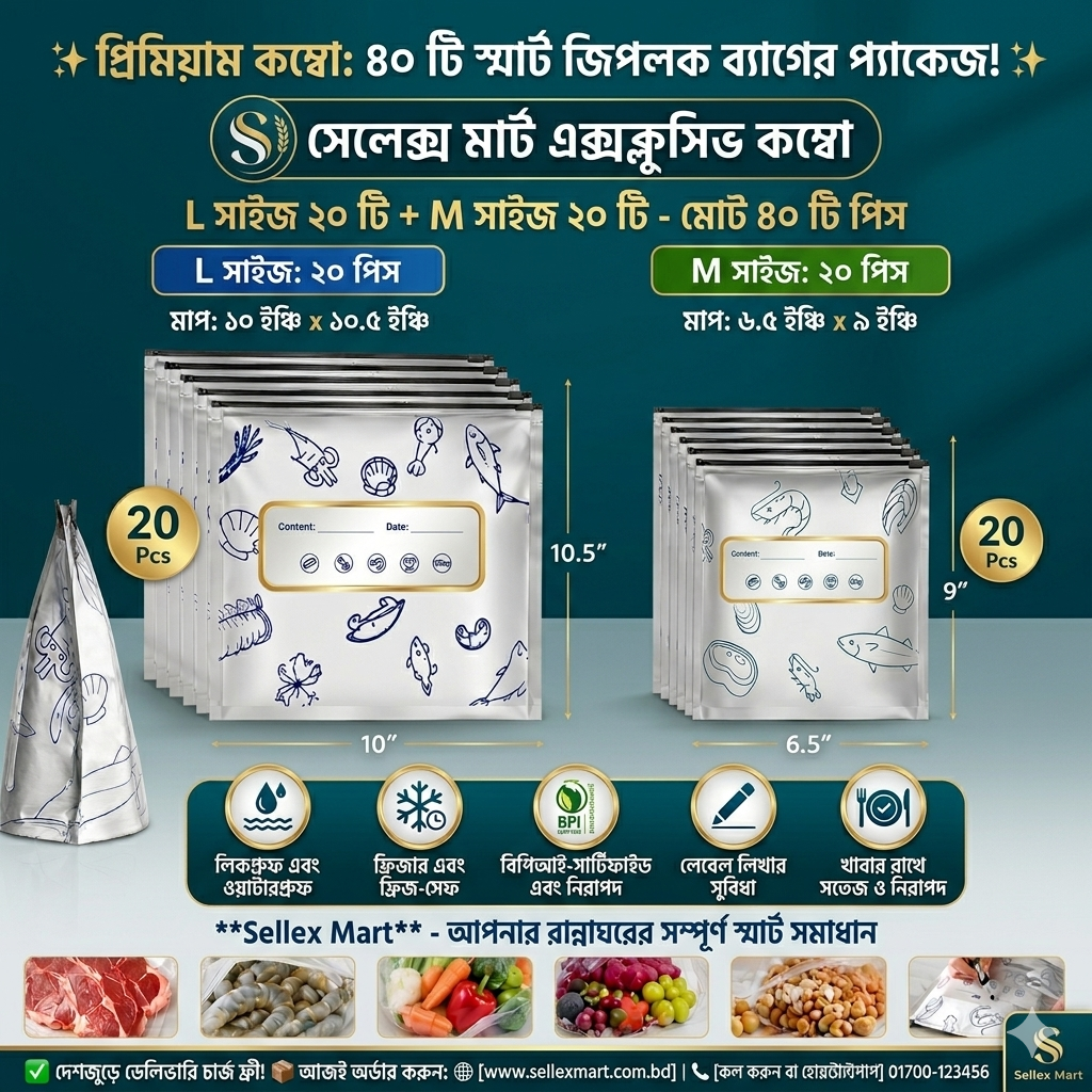 2 Size Combo Aluminium Foil Bag (40 pcs)