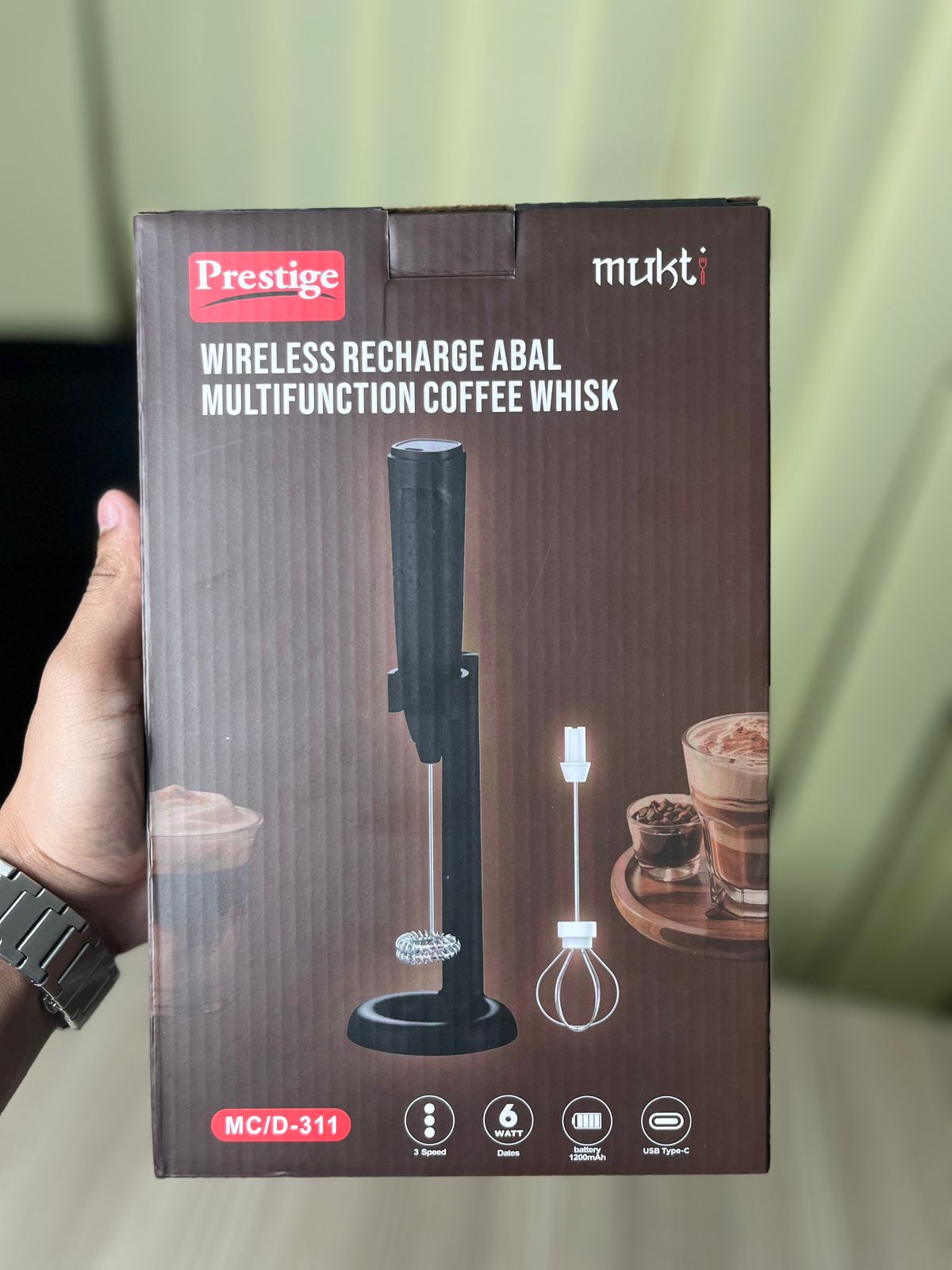 ☕ Prestige 2-in-1 Coffee Mixer with Stand  —  ২-ইন-১ রিচার্জেবল কফি মিক্সার