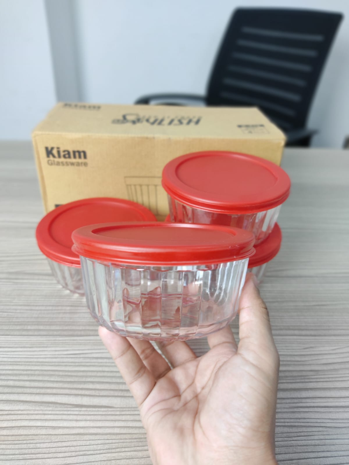 Kiam Crystal Clear Glass Bowl Set (4 Pcs) – ৪ পিস প্রিমিয়াম গ্লাস বোল সেট 🥣